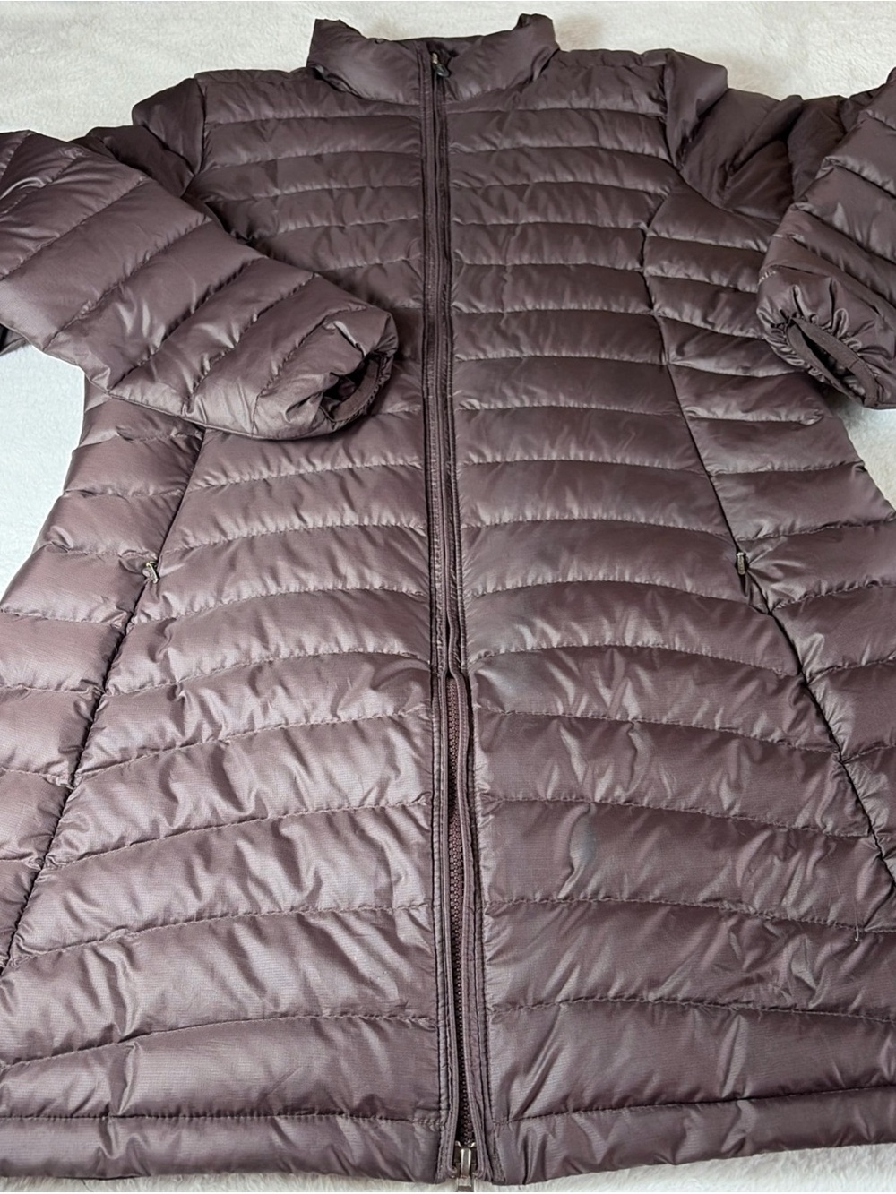 Patagonia Fiona Parka Puffer Women size Large Knee Length Down Coat. 85% Down